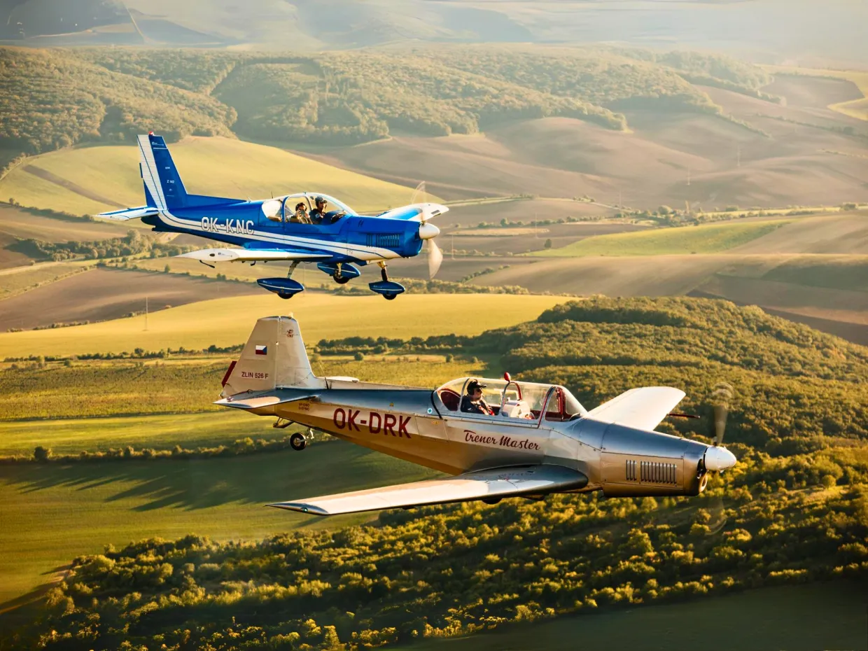 Akrobatický let lietadlom Brno-2