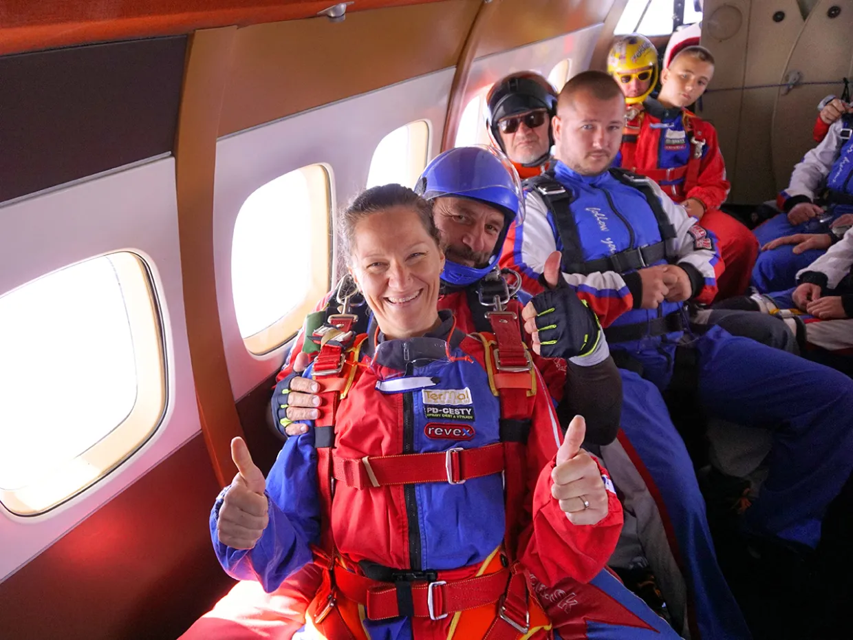 Tandemový zoskok s padákom Senica-4