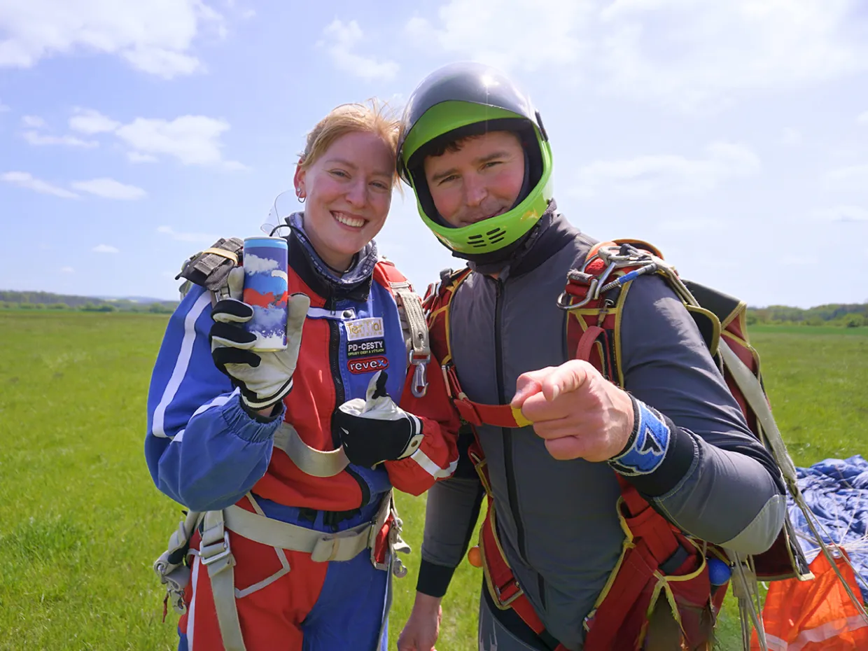 Tandemový zoskok s padákom Prievidza-8