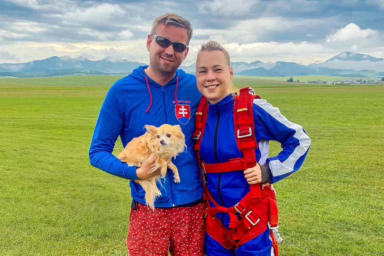 Tandemový zoskok s padákom Martin-6