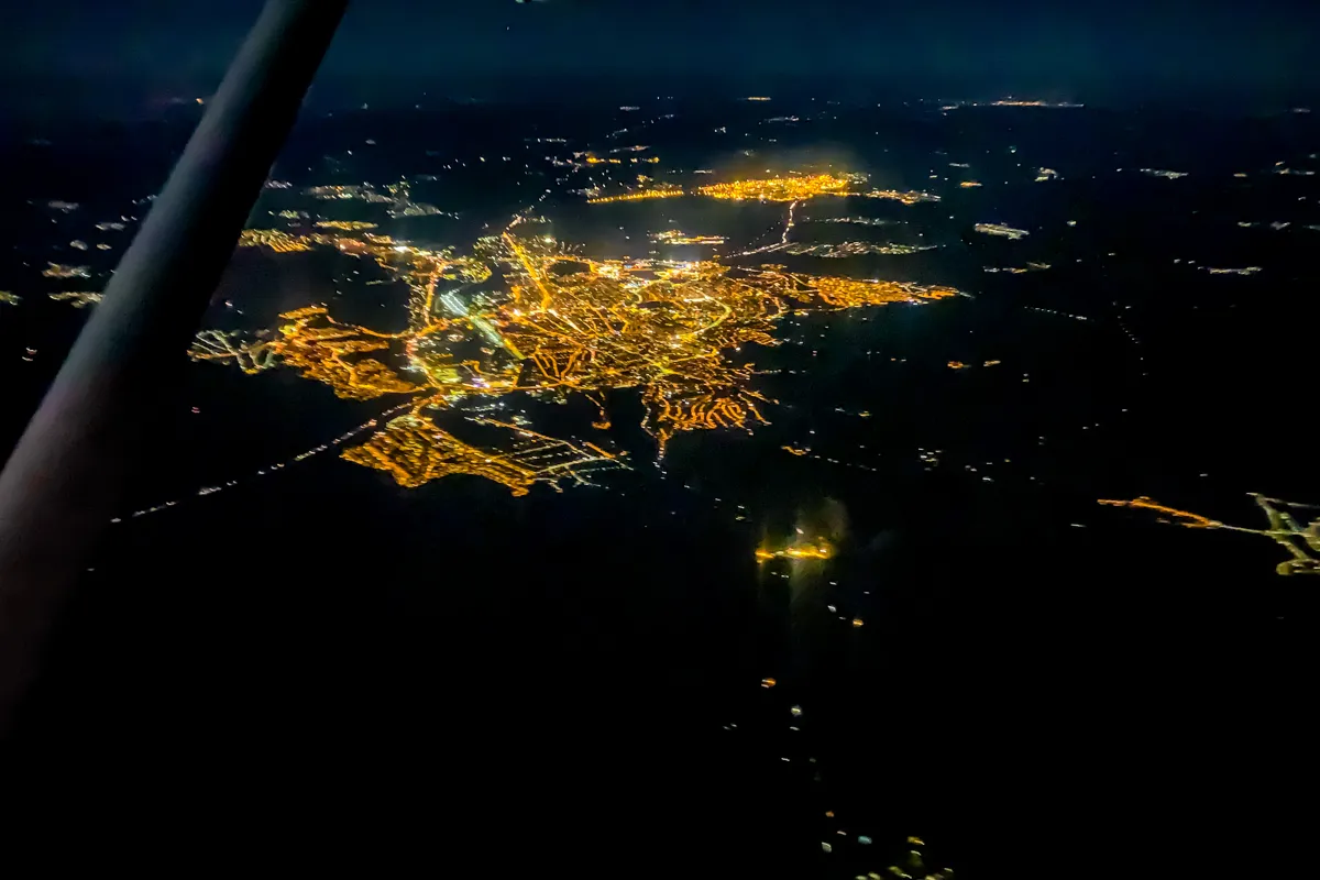 Nočný zážitkový let lietadlom Košice-2