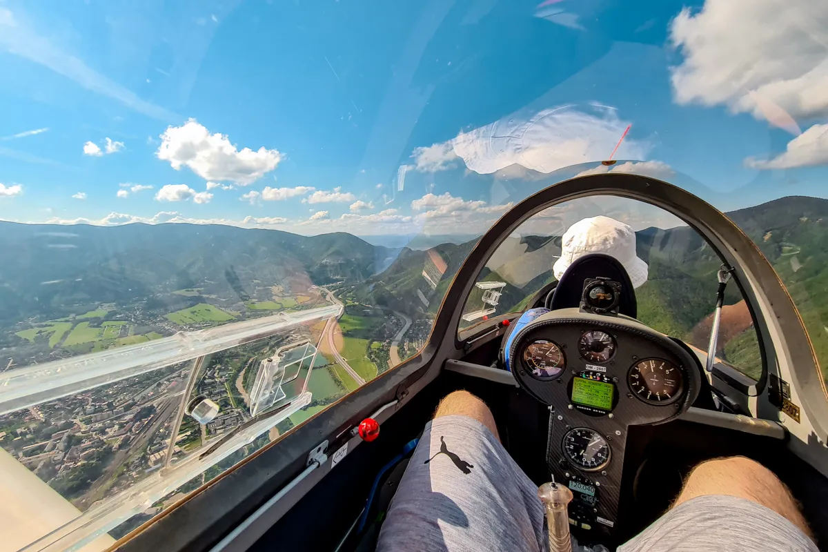 Pilotom vetroňa na skúšku Prešov-1