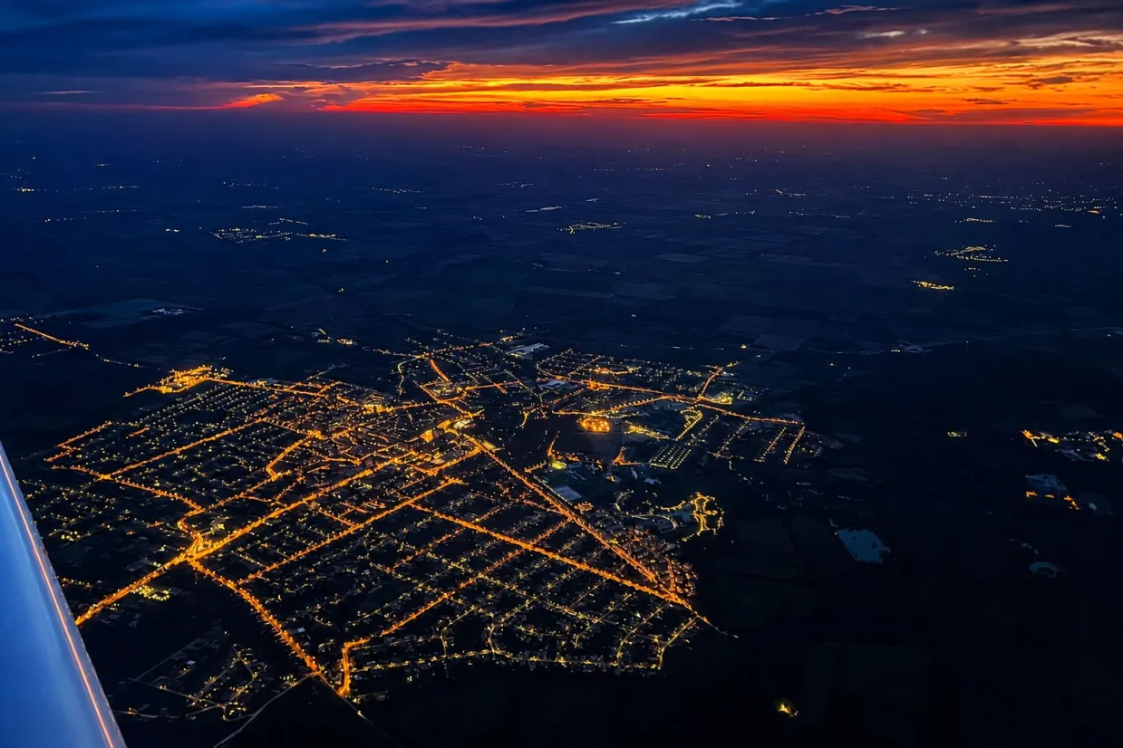 Nočný let pilotom lietadla na skúšku Košice-0