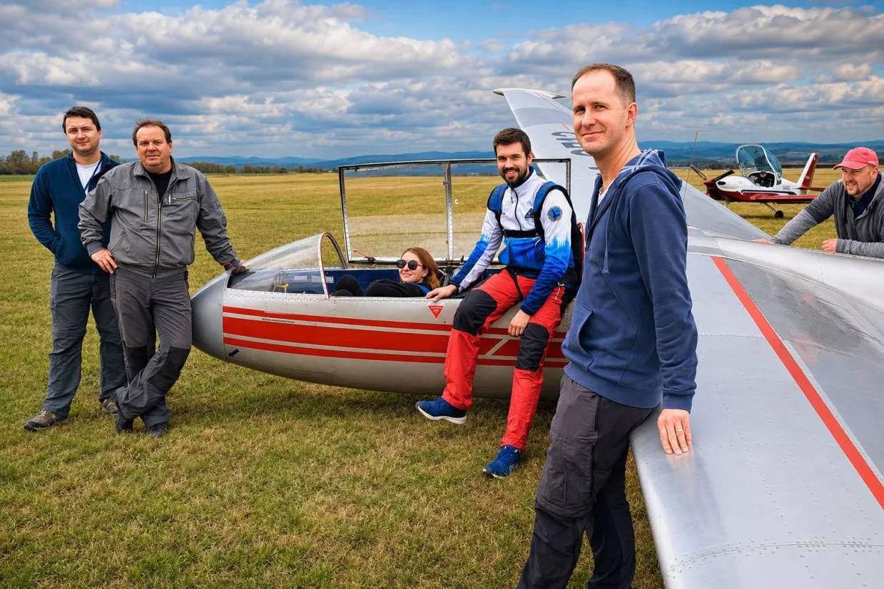 Pilotom vetroňa na skúšku Prešov-10