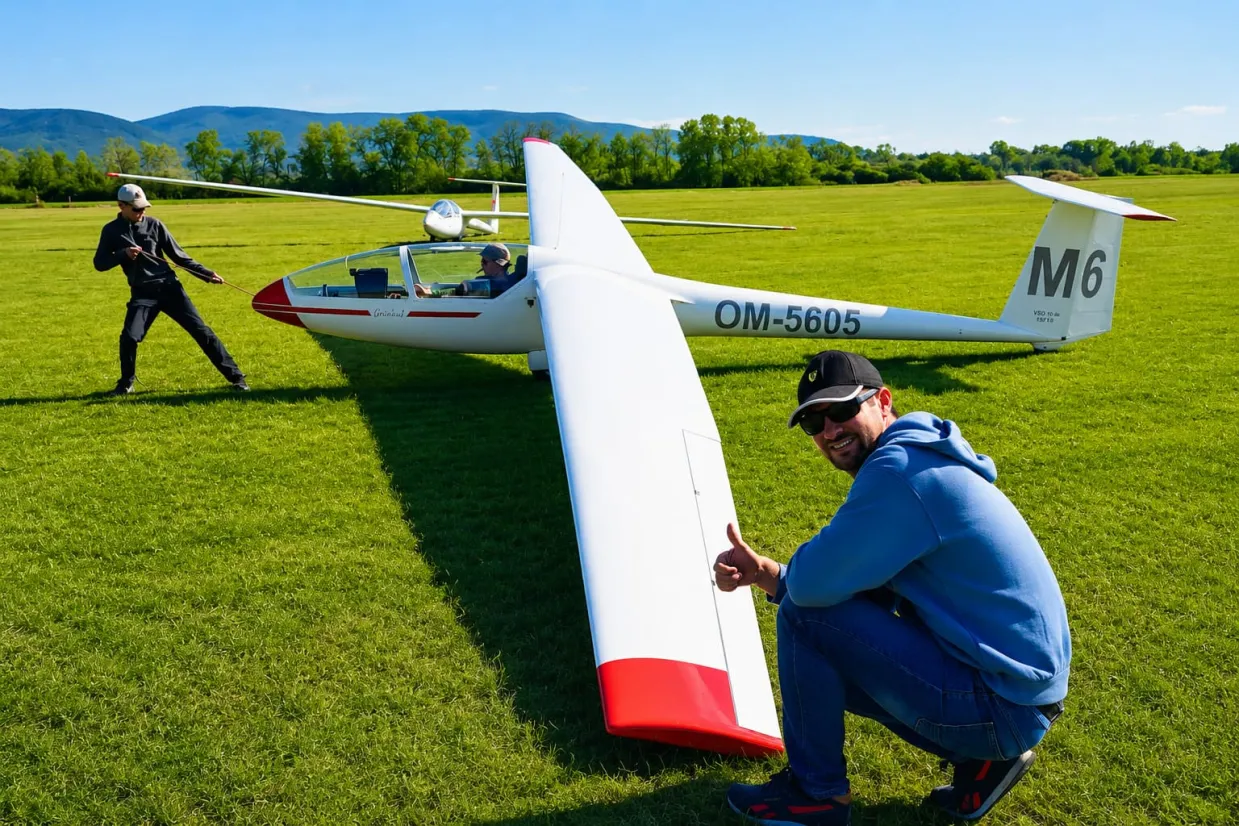 Pilotom vetroňa na skúšku Prešov-7