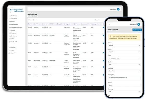Creation of an information system for AEI