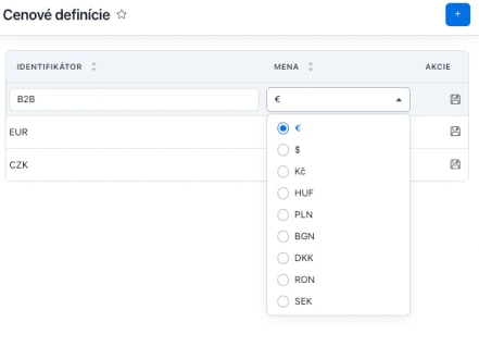 Price levels and individual price lists