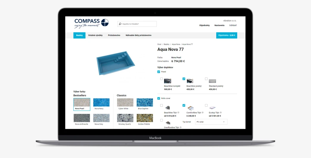 B2B zone for Compass Pools