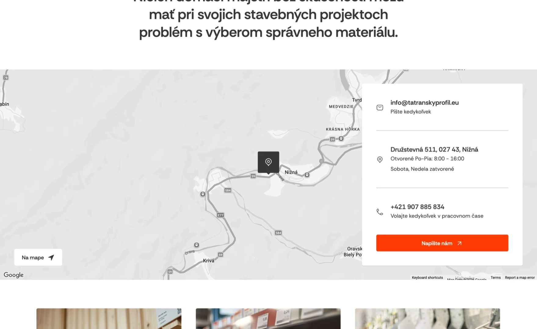Store and contact with map